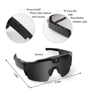 <span class=keywords><strong>Gafas</strong></span> <span class=keywords><strong>de</strong></span> Sol Profesionales <span class=keywords><strong>para</strong></span> Deportes al Aire Libre con Grabación <span class=keywords><strong>de</strong></span> Video 1080P por 2 Horas, Protección UV, Almohadillas Nasales Ajustables y Montura Semi-Sin Aro - Product Image 6