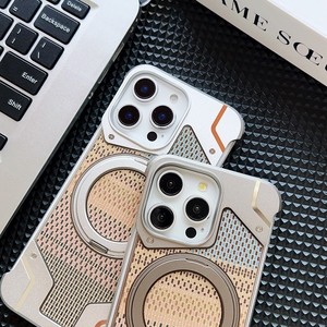 Cao Cấp Chất Lượng Kim Loại Máy Ảnh Trống Rãnh Trường Hợp Điện Thoại Da Gỗ khảm Rãnh 2 Trong 1 Bìa Cho iPhone 17 Không Khí 16 15 Pro Max - Product Image 4