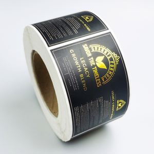 Étiquettes autocollantes personnalisées pour emballages, impression de logo, étiquettes en rouleau pour emballages - Product Image 1