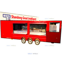 Mobile Pizza sur Roues Prehab Restaurant Cuisine Vending Food Trailer Food Truck Entièrement Équipé pour Vente Usa