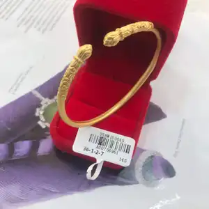 212 Xuping Sieraden Mode Assortiment Van Prachtig Geborduurde Bridal Wedding 24K Gold Plated Bangle