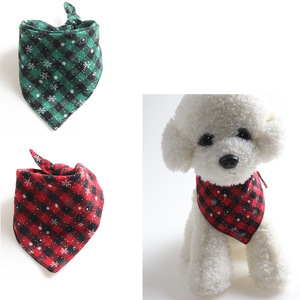 <strong>Christmas</strong> Hot Selling New Plaid Luxury Custom Print Logo Wholesale <strong>Dog</strong> <strong>Bandana</strong> - Product Image 6