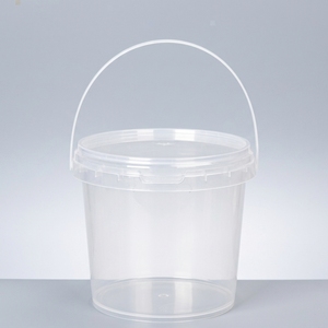 Cubo de Plástico Transparente Portátil para Frutas con Asa de Transporte, Contenedor de Bebidas de Gran Volumen para Bebidas de Frutas de Verano - Product Image 1