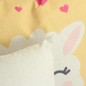 OEM design Animal alpaca decorative pattern throw pillow flax linen cushion cover throw pillow case