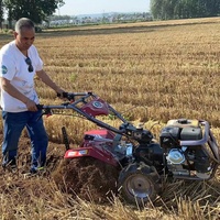 Motoculteur Compact Agricole Professionnel et Domestique, Mini-Tracteur à Marche, Cultivateur