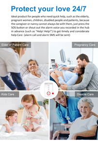 Panel de Alerta Médica 4G LTE con Activación por Voz y Comunicación Bidireccional para el Cuidado de Personas Mayores, Sistema de Alarma SOS con Botón de Emergencia para Colgar en el Cuello, IP65 - Product Image 3