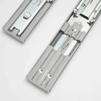 Glissières de tiroir robustes à fermeture douce de 51 mm, à roulement à billes, télescopiques, 3 sections, 70 kg, rails à fixation baïonnette, quincaillerie métallique pour armoire