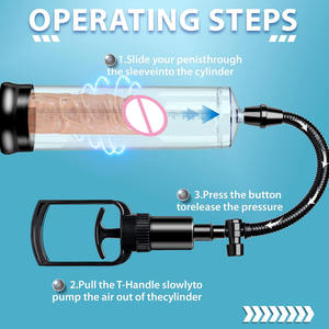 Starke Absaugung Herren handgeführte Vakuumpumpe Massagegerät mit Gerät größeres Vakuum-Luftpumpenwerkzeug für Männer Körperentspannung, Massagegerät - Product Image 5