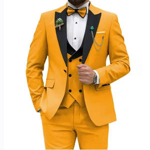 Costume Trois Pièces pour Homme XXS-3XL Tenue de Mariage pour Marié et Garçon d'Honneur Costume Grande Taille pour Banquet Pantalon+Gilet+Blazer - Product Image 3