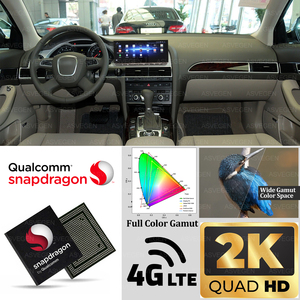 Android 13 Qualcomm CPU đơn vị đứng đầu xe DVD stereo Player cho Audi A6 thế hệ thứ ba C6 2004-2011 với xe GPS navigation - Product Image 4