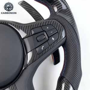 Volante Deportivo de Fibra de Carbono y Cuero con LED para G20 G30 G21 G22 G23 Serie 3 320i 325i 330i 2019 2020 2023 - Product Image 5