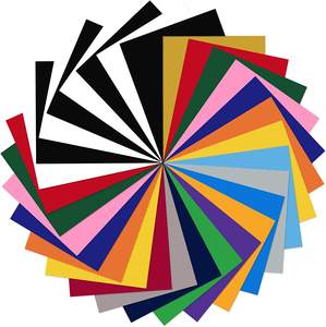 XINART HTV ไวนิลแผ่นไวนิลถ่ายเทความร้อนสำหรับ <span class=keywords><strong>Cricut</strong></span> 12X10นิ้ว25สีเป็นตัวเลือก - Product Image 1