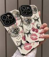 Étui de téléphone portable en cuir Tide Cherry Bow pour iPhone XR XS 11 12 13 14 Plus 15 16 Pro Max, coque arrière complète en TPU souple avec protection de l'objectif