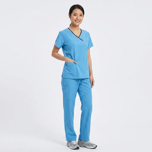 2026 Hot Sale Comfortable Polyester Spandex High Quality Customizable Hospital <b>Scrub</b> <b>Sets</b> for Men Women Nursing Use OEM Services - Product Image 1