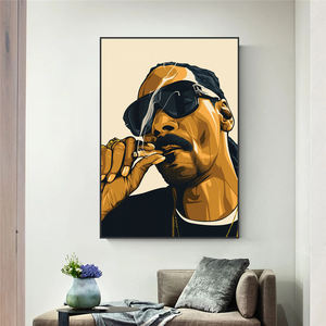 Affiches d'art de rappeur hip-hop fumant, impressions sur toile, images murales - Product Image 4