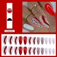 Vente en gros de haute qualité moyenne amande 24 pièces bouts d'ongles artificiels fournitures françaises ongles artificiels couverture complète salon