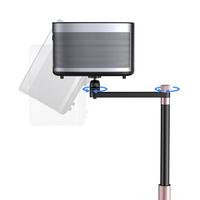 Support de projecteur OULAIKE L26 et support de montage au plafond, longueur réglable 65-120 cm