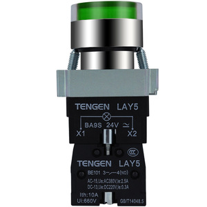 Tengen LAY5 Led <b>Button</b> Switch 24V Red Indicator Start Stop Push <b>Button</b> IP40 - Product Image 3