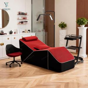 Lit de massage et table de beauté ergonomique beige de luxe moderne pour salon, idéal pour les esthéticiennes et les soins des <span class=keywords><strong>cils</strong></span> - Product Image 3