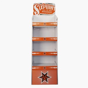 Présentoir de sol en carton ondulé personnalisé avec impression couleur pour la promotion de snacks, boissons, <span class=keywords><strong>vodka</strong></span> et bière - Product Image 2