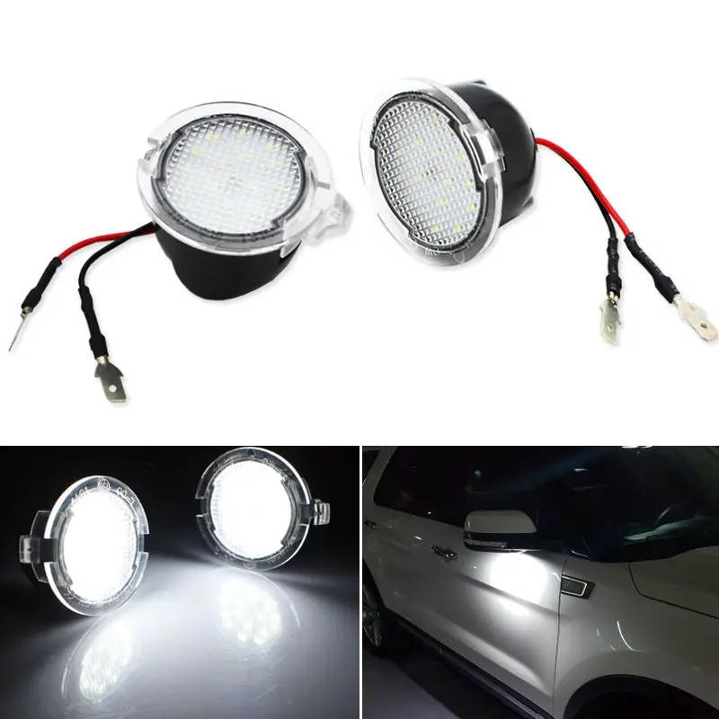 Led Side Rear View Mirror Projector Ghost Shadow Puddle Logo Light Compatible For Ford F150 Edge Explorer Puddle Lights