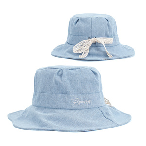 Sombrero de Pescador de Ala Ancha de Algodón de Alta Calidad para Mujer, Protección Solar, para Viajes al Aire Libre - Product Image 3