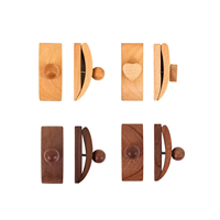 Lot de 4 pinces à couette en bois massif, robustes, pour fixation murale, support professionnel pour tapisseries et textiles