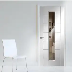 Wincent Europe minimalist interior wood door MDF room soundproof door with smart door lock