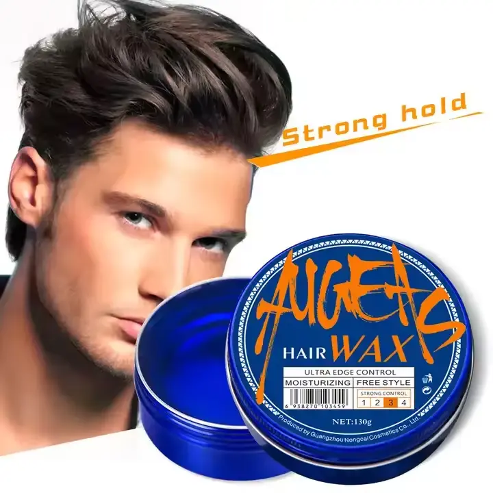 Gel penataan rambut pria, produk harga pabrik gel pegangan kuat lilin rambut gaya tahan air terbaik untuk pria