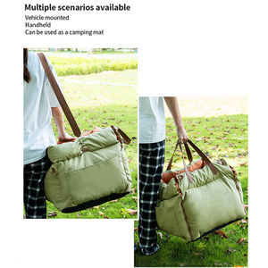 Transportín de Viaje de Lujo <span class=keywords><strong>para</strong></span> Mascotas, Cama Elevada <span class=keywords><strong>para</strong></span> <span class=keywords><strong>Perros</strong></span> <span class=keywords><strong>en</strong></span> el Asiento Trasero del Coche, de Piel Sintética de Lujo, Impermeable, con Cojín Suave y Cuerda de Seguridad - Product Image 6