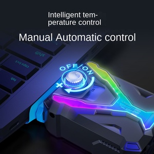 F1 Intelligent Plastic Laptop <strong>Cooling</strong> <strong>Pad</strong> with Radiator Exhaust and Adjustable Wind Speed <strong>Notebook</strong> Temperature Control Fan - Product Image 3
