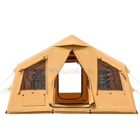 Tente de camping gonflable, tente familiale en air, tente pliable en polyester et coton ignifuge, tente gonflable pour club et fête