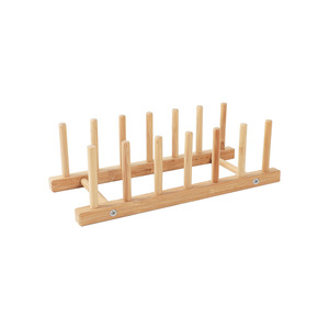 Natural bamboo dish <b>rack</b>, bamboo drainer, <b>plate</b> <b>rack</b>, bowl <b>rack</b>, kitchen storage <b>rack</b>, multi-functional storage <b>rack</b>, cup <b>rack</b> - Product Image 4