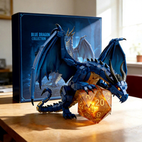 Dragon pour ensemble de blocs de construction en plastique, modèle d'assemblage 3D DIY, kit de puzzle animalier créatif pour la décoration de bureau, pour collectionneurs et tous les âges
