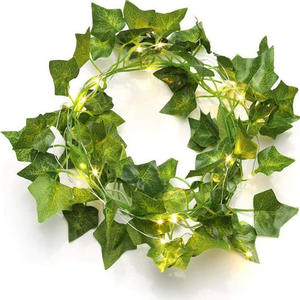 LED IP44 2M lichtslinger bloemenkrans kunstmatige bladgirlande groen huis slaapkamer kerst bruiloft feestdecoraties - Product Image 6