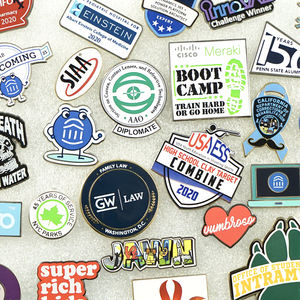 Pins de Solapa de Béisbol de Metal Bronce Antiguo, Diseño 2D, Pins de Esmalte del Equipo Estadounidense, Venta al por Mayor para Gorras, Fanáticos del Club de Béisbol Americano, Plateados - Product Image 2