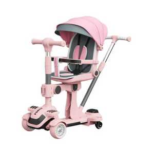 Trottinette portable à 3 roues en PU pour enfants avec frein à roue réel pour les garçons et les filles de 3 à 6 ans Utilisation en extérieur - Product Image 2