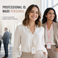 Porte-badge personnalisé OEM/ODM avec cordon, logo personnalisé, porte-carte nominative pour employé, sangle de cou pour événements de bureau