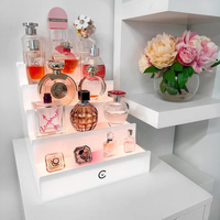 Support d'affichage en acrylique personnalisé pour maquillage, parfum, cosmétiques, publicité, support d'affichage en acrylique LED, GLOW up PERFUME STAND