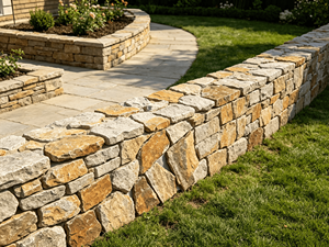 Piedra natural suelta de cuarcita en tonos rostigueros, amarillos y grises para revestimiento exterior, muros de contención, jardineras y paisajismo. - Product Image 3