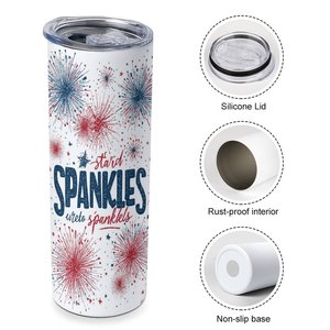 Gobelet isotherme en acier inoxydable de 20 oz, impression personnalisée, isolation sous vide, gobelet droit pour voiture, plusieurs options de couleurs - Product Image 4