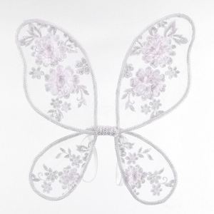 Alas de mariposa para niñas con flores bordadas alas de Ángel de perlas alas de hadas de lentejuelas de princesa para fiesta de cumpleaños de niños - Product Image 5