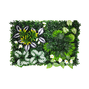 高品質プラスチック製人工多肉植物、花と草付き、100x100x6CM、屋内外兼用 - Product Image 4