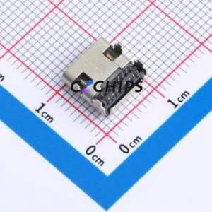 BX-TYPE-C-MWC16P USB Connector Bent Lead Through Hole Connector Type-C Female Right Angle Insert 16P - Product Image 2