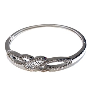 European American Style Minimalist Micro Diamond Cross <b>Bangle</b> Gold <b>Silver</b> Zinc Alloy Adjustable Open <b>Bracelet</b> For Women - Product Image 5