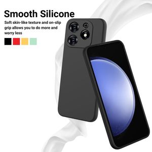 Pour ZTE A35 A55 Axon 60 Lite Blade A54 A34 tpu Silicone fibre TPU lentille protégée avec flocage à l'intérieur souple antichoc étui - Product Image 6