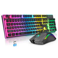 2025 L96 104 Tombol Keyboard Nirkabel 2.4G untuk PC Keyboard Gaming Mouse Combo untuk Laptop Kedatangan Baru