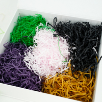 Remplisseur de papier déchiqueté découpé pour l'artisanat recyclé vert violet rose marron blanc noir papier déchiqueté froissé pour l'emballage