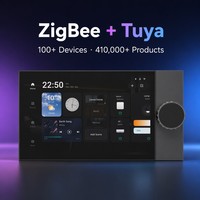 Panneau de commande intelligent Tuya Zigbee 8,0 pouces sous système Linux pour hôtel et maison, avec contrôle sonore et gradation de l'éclairage en groupe