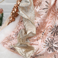 Décoration de sommet d'arbre rose élégante, nouvelle vente, ange artisanal pour le sommet de l'arbre, ornement d'ange de Noël